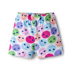 Babyhug Single Jersey Knit Mid Thigh Shorts With Floral Print Pack Of 3 - Light Green Orange & White