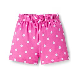 Babyhug Single Jersey Knit Mid Thigh Shorts With Floral Bird & Polka Dot Print Pack of 3 - Pink & Blue