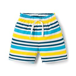 Babyhug Single Jersey Knit Mid Thigh Striped & Basketball Printed Shorts Pack of 3 - Multicolor