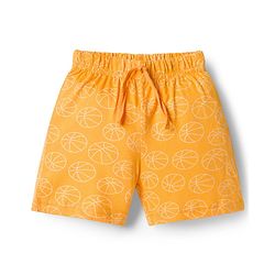 Babyhug Single Jersey Knit Mid Thigh Striped & Basketball Printed Shorts Pack of 3 - Multicolor