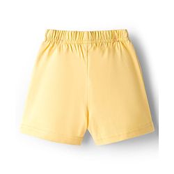 Babyhug Single Jersey knit Mid Thigh Shorts With Text Print Pack Of 3 - Yellow & Blue