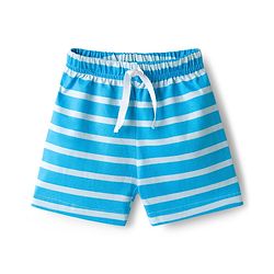 Babyhug Single Jersey knit Mid Thigh Shorts With Text Print Pack Of 3 - Yellow & Blue
