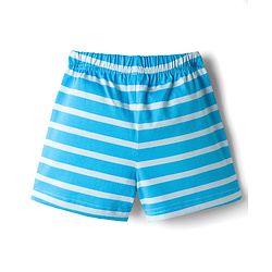 Babyhug Single Jersey knit Mid Thigh Shorts With Text Print Pack Of 3 - Yellow & Blue