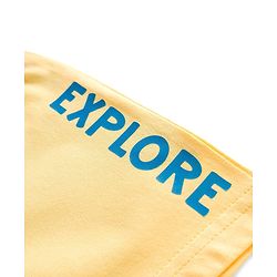Babyhug Single Jersey knit Mid Thigh Shorts With Text Print Pack Of 3 - Yellow & Blue