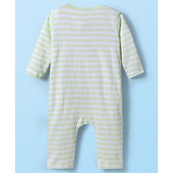 Babyhug Disney Interlock Knit Full Sleeves Rompers With Mickey Mouse Print Pack Of 2 - White