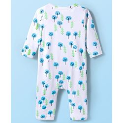 Babyhug Disney Interlock Knit Full Sleeves Rompers With Mickey Mouse Print Pack Of 2 - White