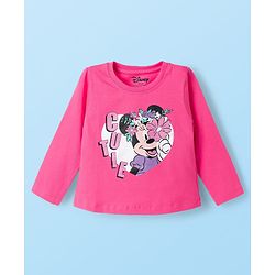 Babyhug Disney Single Jersey Knit Full Sleeves T-Shirts with Minnie Mouse Graphic Pack of 3 - Pink White & Lavender