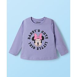 Babyhug Disney Single Jersey Knit Full Sleeves T-Shirts with Minnie Mouse Graphic Pack of 3 - Pink White & Lavender