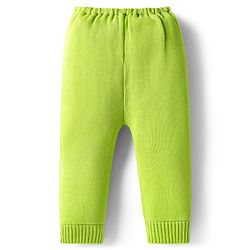 Babyhug Knit Full Sleeves Pullover Striped Sweater Set - Blue & Lime Green
