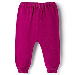 Babyhug Knit Full Sleeves Pullover Sweater Set with Heart Design - Pink