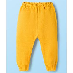 Babyhug Knit Full Sleeves Pullover Sweater Set with Color Block - Yellow