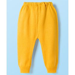 Babyhug Knit Full Sleeves Pullover Sweater Set with Color Block - Yellow