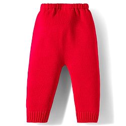 Babyhug Knit Full Sleeves Front Open Striped Sweater Set - Multicolor