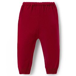 Babyhug Knit Full Sleeves Pullover Sweater Set with Aztec Design - Red