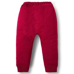 Babyhug Knit Full Sleeves Pullover Sweater Set with Stripes - Maroon