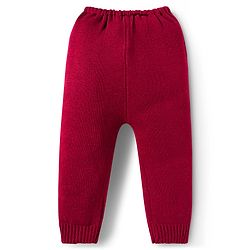 Babyhug Knit Full Sleeves Pullover Sweater Set with Stripes - Maroon