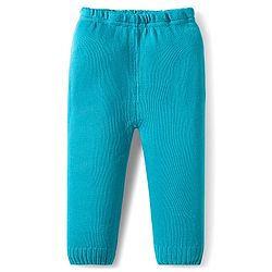 Babyhug Knit Full Sleeves Sweater Set With Star Design - Light Blue