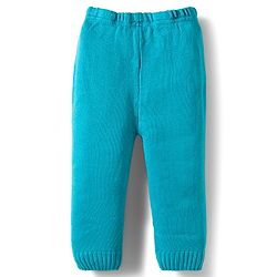 Babyhug Knit Full Sleeves Sweater Set With Star Design - Light Blue