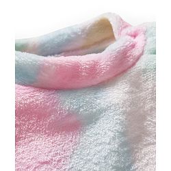 Babyhug Velour Knit Full Sleeves Co-ords Winter Wear Night Suit With Tie Dye Print - Multicolour