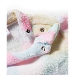 Babyhug Velour Knit Full Sleeves Co-ords Winter Wear Night Suit With Tie Dye Print - Multicolour