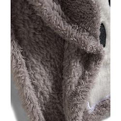 Babyhug Velour Knit Full Sleeves  Winter Wear Night Suit With Bear Embriodery - Grey
