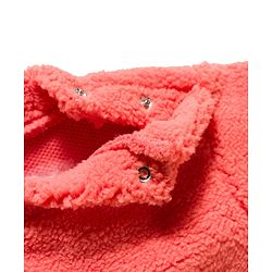 Babyhug Velour Knit Full Sleeves Winter Wear Night Suit With Floral Embroidery - Coral