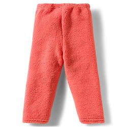 Babyhug Velour Knit Full Sleeves Winter Wear Night Suit With Floral Embroidery - Coral