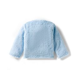 Babyhug Velour Knit Full Sleeves Winter Wear Night Suit With Teddy Bear Patch - Light Blue