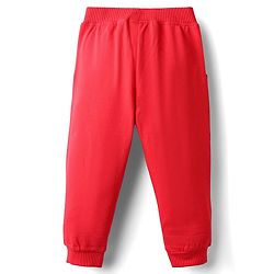 Babyhug Disney Single Jersey Knit Half Sleeves T-Shirt & Track Pant Set with Front and Back Winnie the Pooh Graphic - Blue & Red