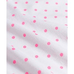 Babyhug Single Jersey Knit Half Sleeves Polka Dots & Floral Printed T-Shirt & Dungaree - White