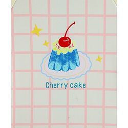 Babyhug Raglan Full Sleeves Cherry Cake Printed V Cut Swimsuit - White & Light Yellow