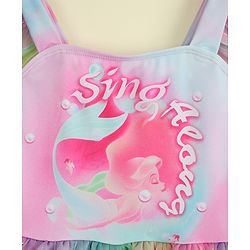 Babyhug Sleeveless Mermaid Printed Frock Swimsuit - Purple