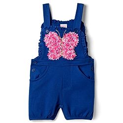 Babyhug Single Jersey Knit Half Sleeves T-Shirt & Dungaree with Polka Dots Print & Butterfly Applique- Pink