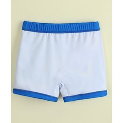Babyhug Dino Printed Swimming Trunk With Cap - Blue