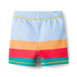 Babyhug Half Sleeves Two Piece Swimsuit with Hot Air Balloon Print - Light Blue