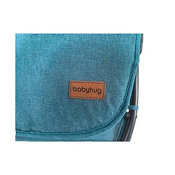 Babyhug Compact Fold Baby Stroller with Trolley Handle & Linked Brake | One-Hand Fold| 5-Point Harness| Multi-Recline Seat| Shock Absorbing Wheels| Concealed Linked Brake  Blue