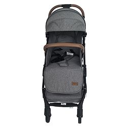 Babyhug Compact Fold Baby Stroller with Trolley Handle & Linked Brake | One-Hand Fold| 5-Point Harness| Multi-Recline Seat| Shock Absorbing Wheels| Concealed Linked Brake  Blue