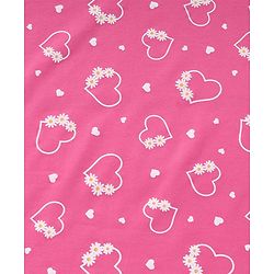 Babyhug Cotton Knit Hooded Wrapper With Floral Print L 65 x B 61 cm - Pink