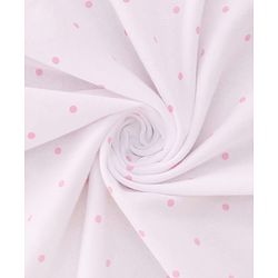 Babyhug Cotton Knit Hooded Wrapper with Polka Dots Print & Applique L 65  X B 61 cm  -  Pink