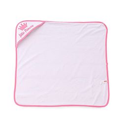 Babyhug Cotton Knit Hooded Wrapper Polka Dots Print  L 65 x B 61 cm - Pink