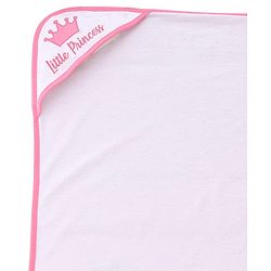 Babyhug Cotton Knit Hooded Wrapper Polka Dots Print  L 65 x B 61 cm - Pink