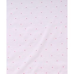 Babyhug Cotton Knit Hooded Wrapper Polka Dots Print  L 65 x B 61 cm - Pink