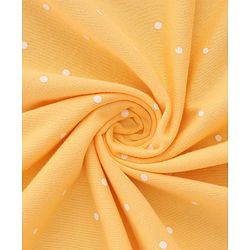 Babyhug Cotton Knit Hooded Wrapper With Butterfly Embroidery & Polka Dots Print L 65 x B 61 cm - Orange
