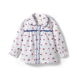 Babyhug Cotton Woven Full Sleeves Floral Printed Top & Jeans Set - Light Blue