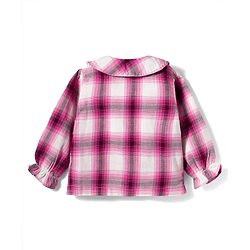 Babyhug Cotton Woven Full Sleeves Checkered Top & Denim Jeans Set - Multicolor