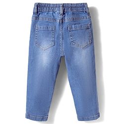 Babyhug Cotton Woven Full Sleeves Checkered Top & Denim Jeans Set - Multicolor