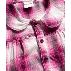 Babyhug Cotton Woven Full Sleeves Checkered Top & Denim Jeans Set - Multicolor