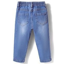 Babyhug Cotton Woven Full Sleeves Checkered Top & Denim Jeans Set - Multicolor