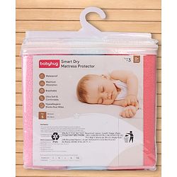 Babyhug Smart Dry Waterproof Bed Protector Sheet  Small Size Pack of 3-Sky Blue, Pink & Salmon Rose|Soft & Breathable Top Layer|LeakProof Bottom Layer| Hypoallergenic Mattress Protector for 0+ Months