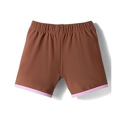 Babyhug Raglan Full Sleeves Bear Printed Two Piece Swimsuit - Pink & Brown